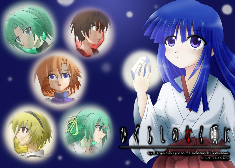 furude rika, ryuuguu rena, houjou satoko, sonozaki mion, sonozaki shion, and 1 more (higurashi no naku koro ni)