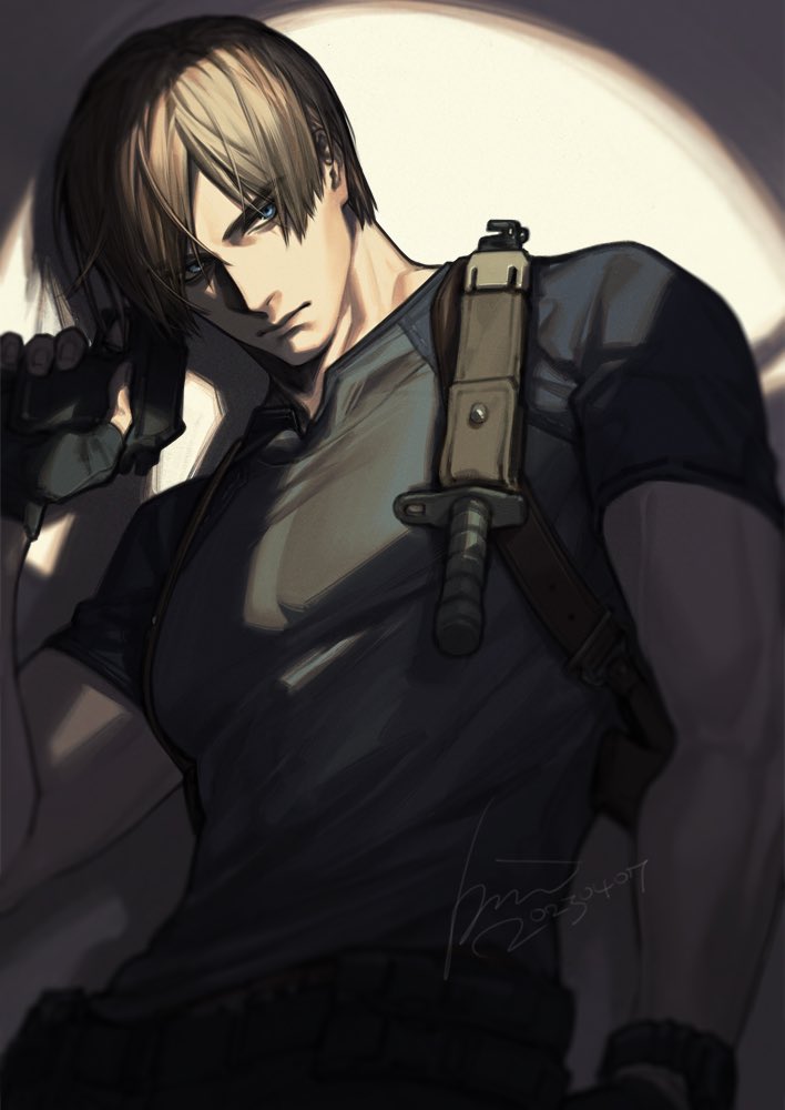 leon s. kennedy (resident evil and 1 more) drawn by no_sense_of_shame