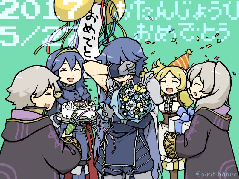 lucina, male robin, chrom, lissa, and sumia (fire emblem and 1 more) drawn by pirihiba