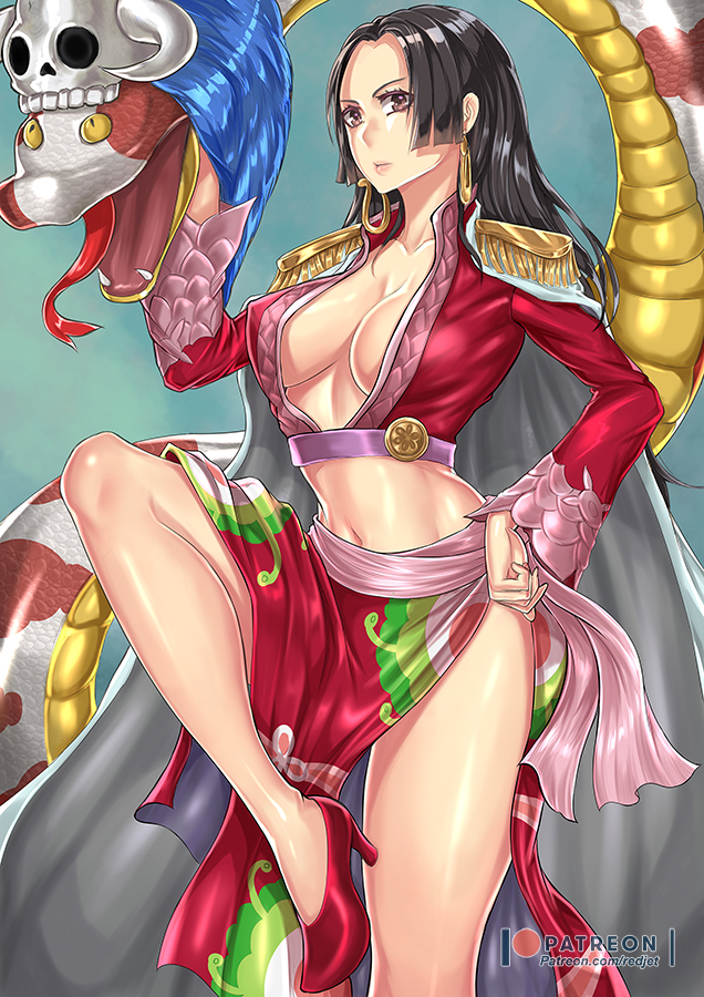 boa hancock and salome (one piece) drawn by redjet
