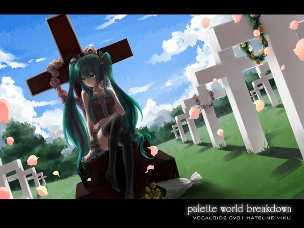 hatsune miku (vocaloid and 1 more) drawn by rella
