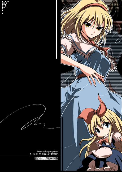 alice margatroid and shanghai doll (touhou) drawn by fechirin