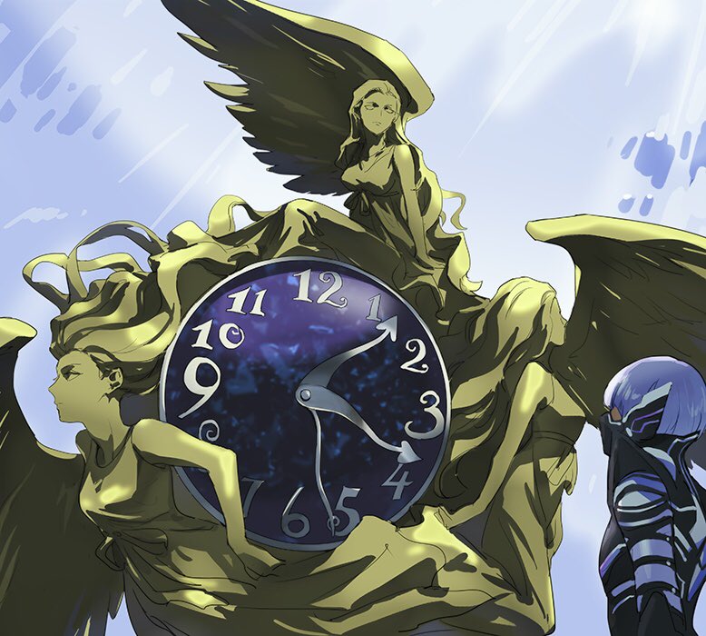 protagonist and norn (shin megami tensei and 2 more) drawn by isa_(peien516)