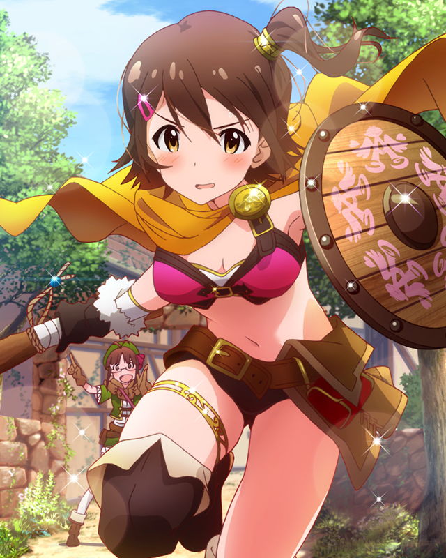 akizuki ritsuko and kasuga mirai (idolmaster and 1 more)