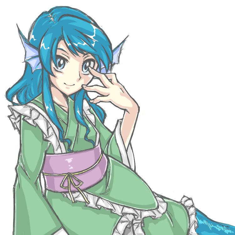 wakasagihime (touhou) drawn by yuusha-chan_(gassaku_no_hito)