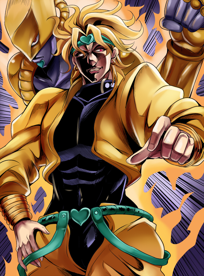 dio brando and the world (jojo no kimyou na bouken and 1 more) drawn by nishida_megane