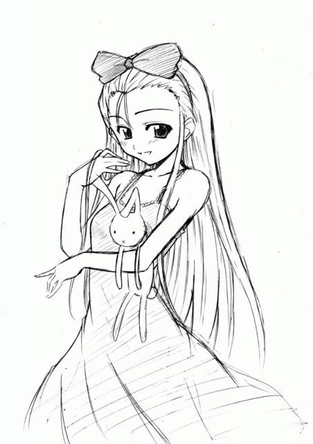 minase iori and usa-chan (idolmaster and 1 more) drawn by sankaku_umako
