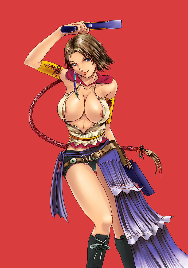 yuna and gunner (final fantasy and 2 more)