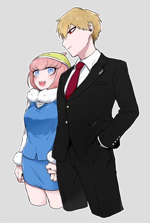 ando ruruka and izayoi sounosuke (danganronpa and 1 more) drawn by shimada_(dmisx)