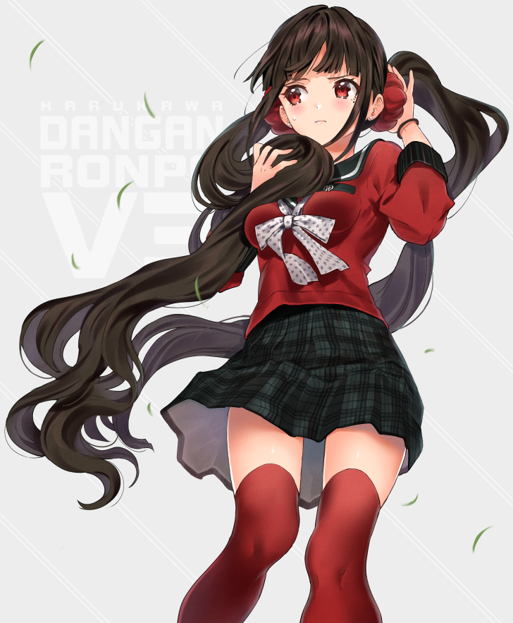 harukawa maki (danganronpa and 1 more) drawn by shirakino