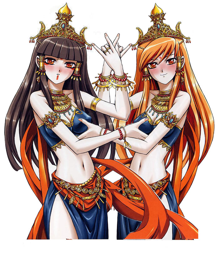 hinazuki ririna and umegiri iroha (bemani and 2 more) drawn by goli_matsumoto