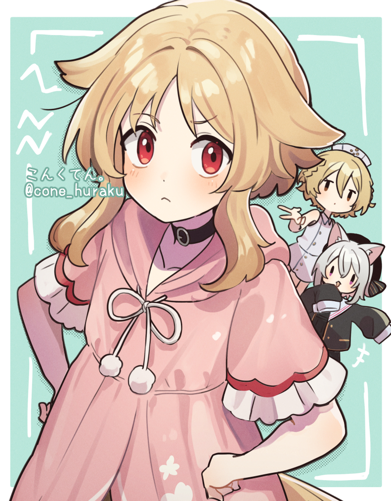 nurse robot type t, sayo, and ouka miko (utau and 1 more) drawn by corn_kuten