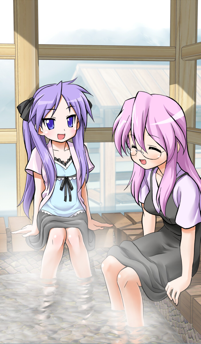hiiragi kagami and takara miyuki (lucky star) drawn by g-tetsu