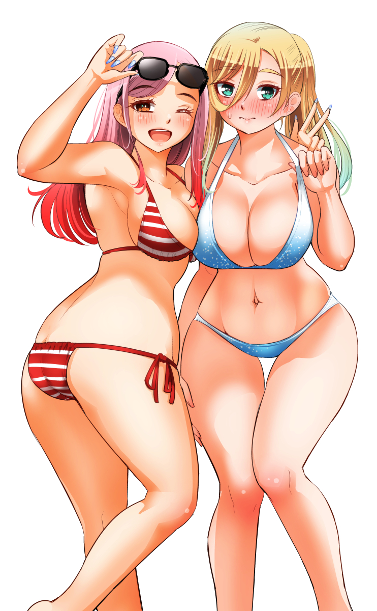 kuzuryuu hanako and kujaku makoto (yankee jk kuzuhana-chan) drawn by sogabe_toshinori