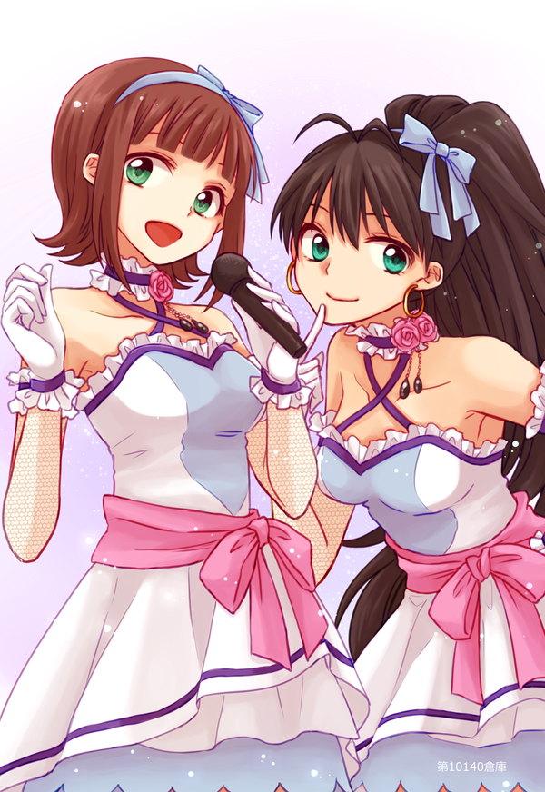 amami haruka and ganaha hibiki (idolmaster and 1 more) drawn by sakura_(ms_ms_ms)