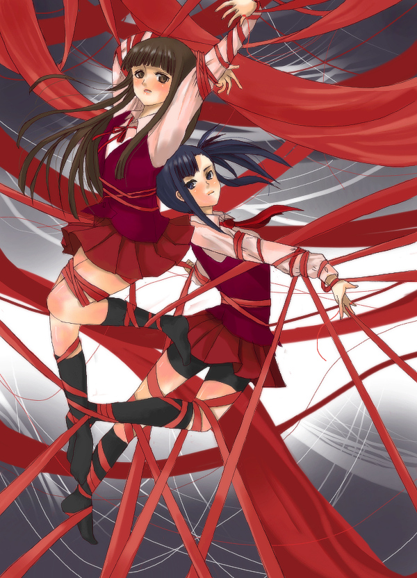 sakurazaki setsuna and konoe konoka (mahou sensei negima!) drawn by masaki_(celesta)