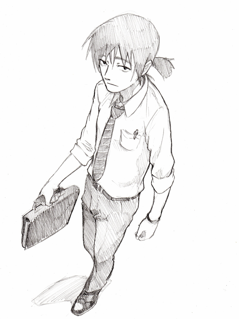 salaryman (watashi ga motenai no wa dou kangaetemo omaera ga warui!) drawn by shiratama_(hockey)