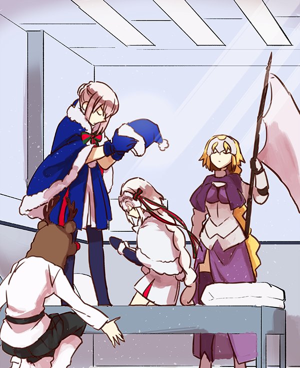 artoria pendragon, jeanne d'arc, saber alter, jeanne d'arc alter santa lily, and santa alter (fate and 1 more) drawn by oono_imo