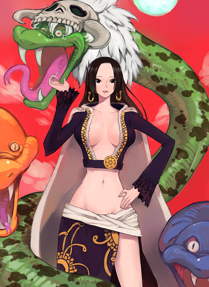 boa hancock and salome (one piece) drawn by sanae_(satansanae)