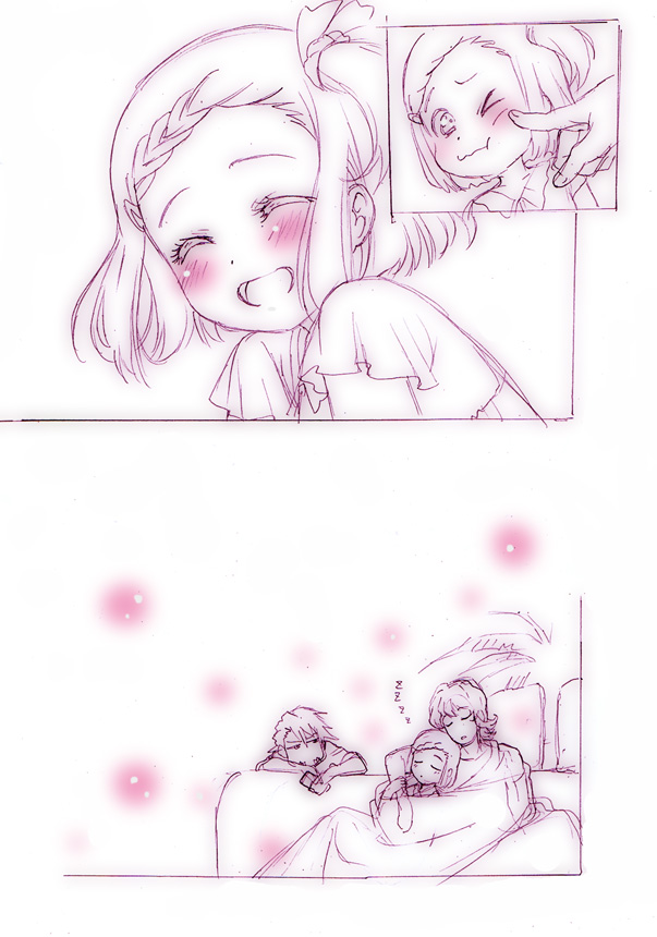 barnaby brooks jr., kaburagi t. kotetsu, and kaburagi kaede (tiger & bunny) drawn by nishida_asako