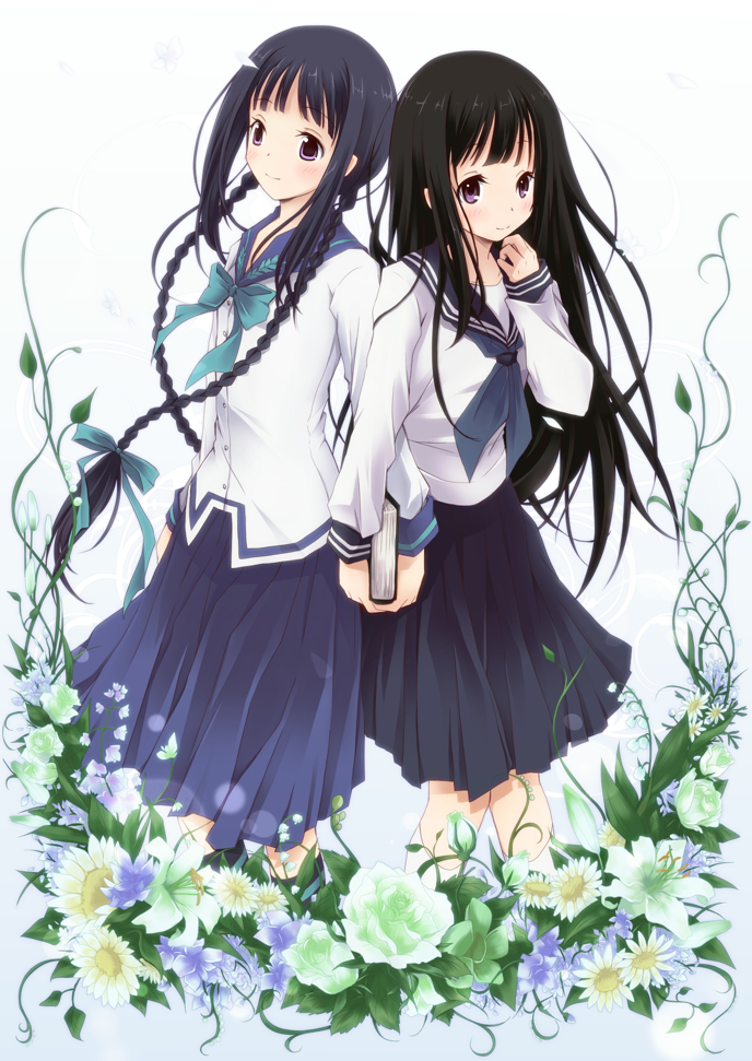 chitanda eru and amano tooko (hyouka and 1 more) drawn by nora-toro