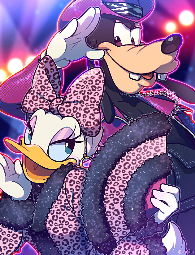 daisy duck and goofy (mickey mouse & friends and 1 more) drawn by kiri_futoshi