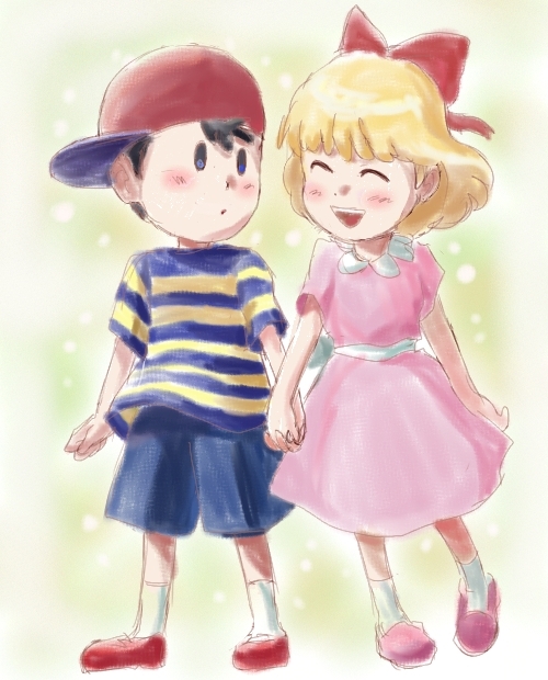 ness and paula (mother and 1 more) drawn by tanba_(tanbasi)