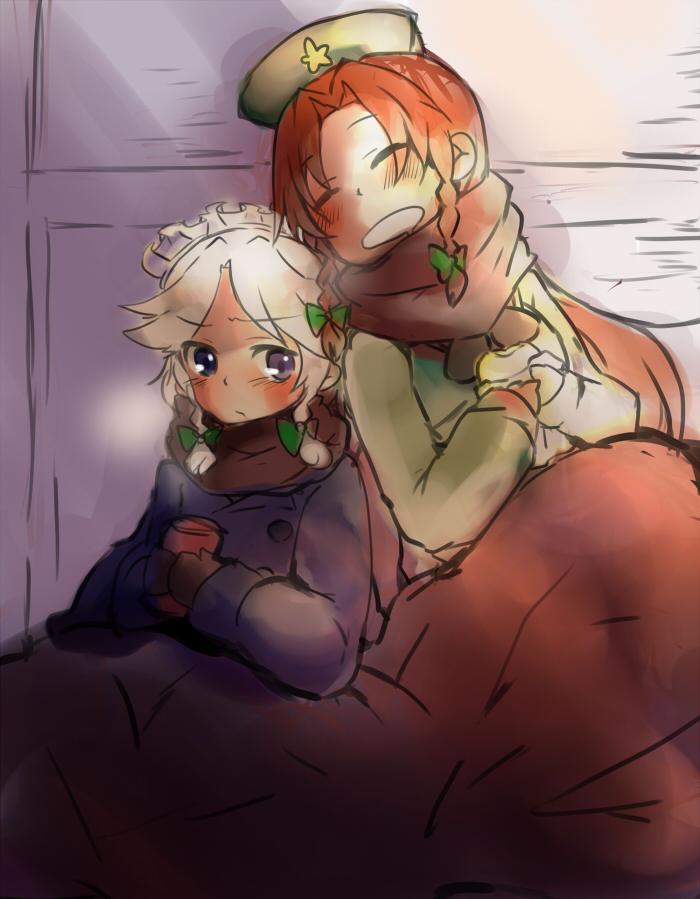 izayoi sakuya and hong meiling (touhou) drawn by pun2