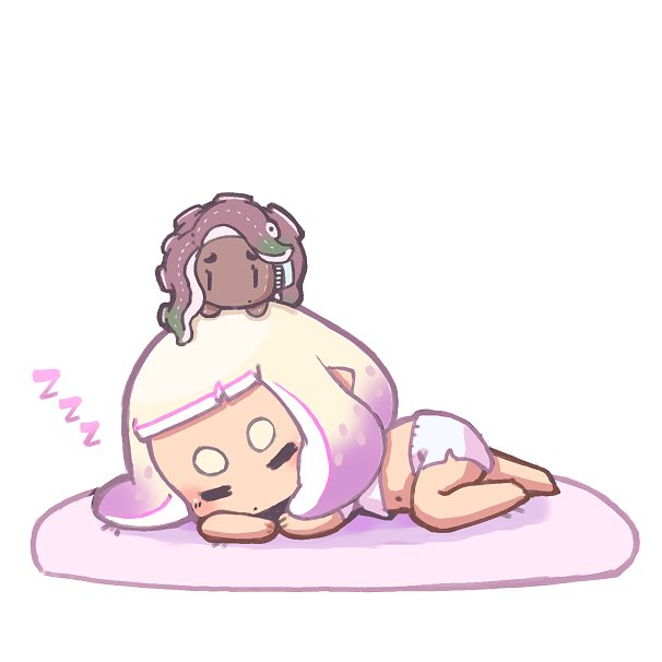 marina and pearl (splatoon and 1 more) drawn by hekoningyou_(waraningyou)