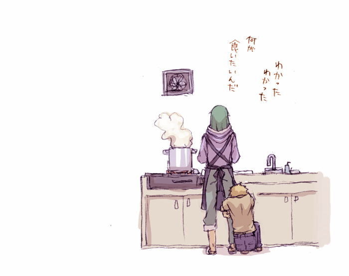 kido tsubomi and kano shuuya (vocaloid and 2 more) drawn by pecolatte