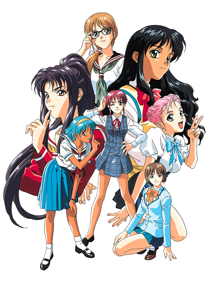 sawada minako, ishida nagisa, taniguchi mari, kubo naoko, arimori kei, and 2 more (zenkoku seifuku bishoujo grand prix) drawn by yamada_masaki