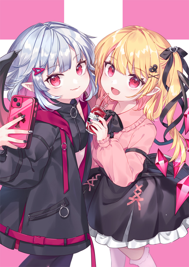 remilia scarlet and flandre scarlet (touhou) drawn by mimi_(mimi_puru)