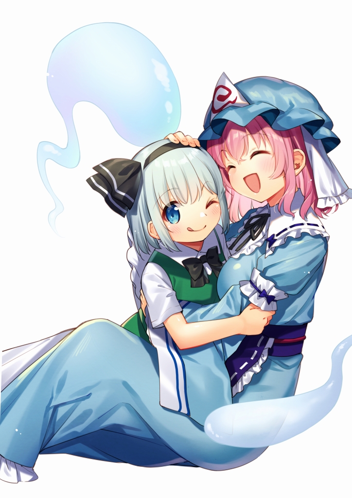 konpaku youmu and saigyouji yuyuko (touhou) drawn by kapuchii