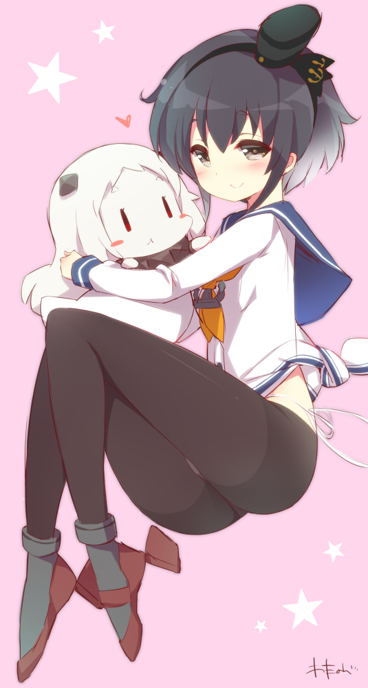 northern ocean princess and tokitsukaze (kantai collection) drawn by watanon_(gakushokutei)