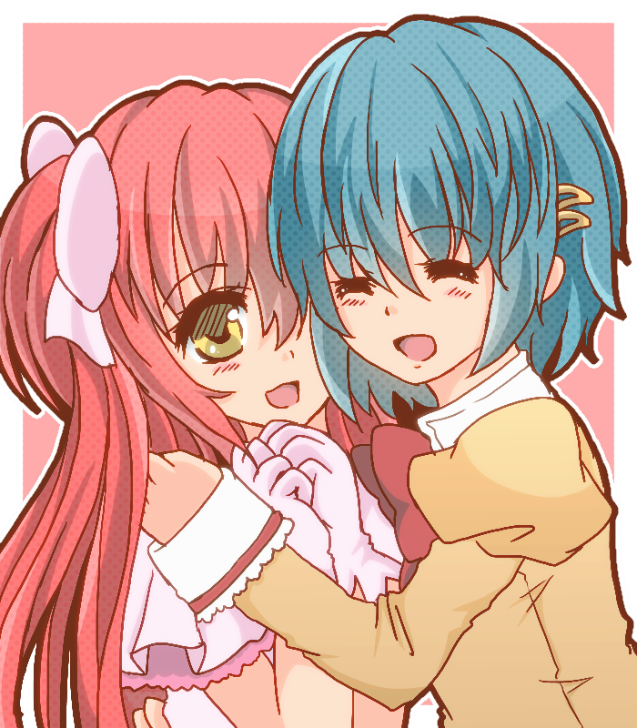 kaname madoka, miki sayaka, and ultimate madoka (mahou shoujo madoka magica) drawn by bloom2425