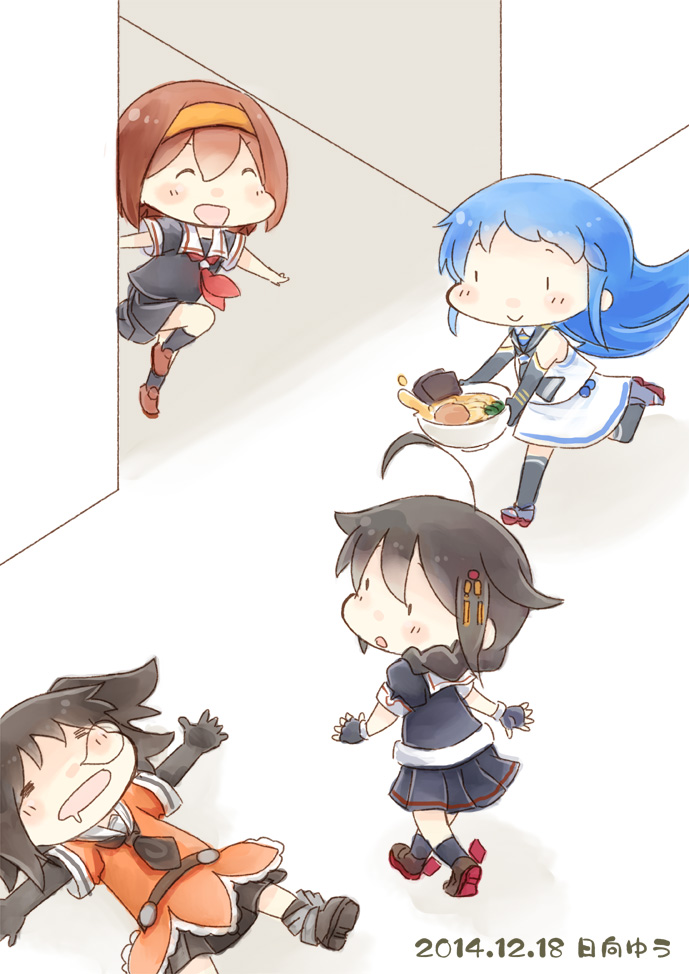 shigure, shigure kai ni, sendai, samidare, and shiratsuyu (kantai collection) drawn by hinata_yuu