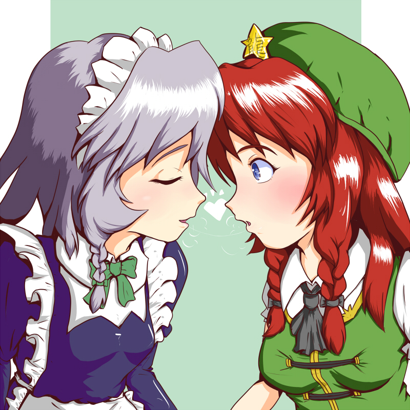 izayoi sakuya and hong meiling (touhou) drawn by samurai_(kasizuki)