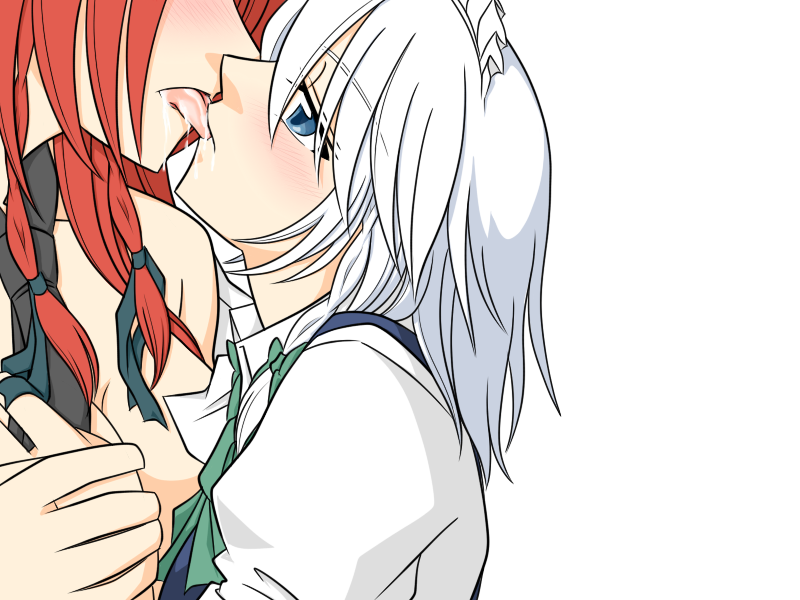 izayoi sakuya and hong meiling (touhou) drawn by neko_majin