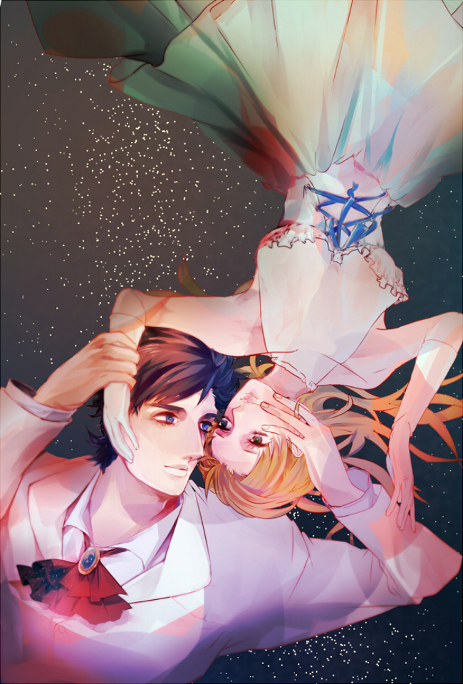 jonathan joestar and erina pendleton (jojo no kimyou na bouken and 1 more) drawn by kumio-appon