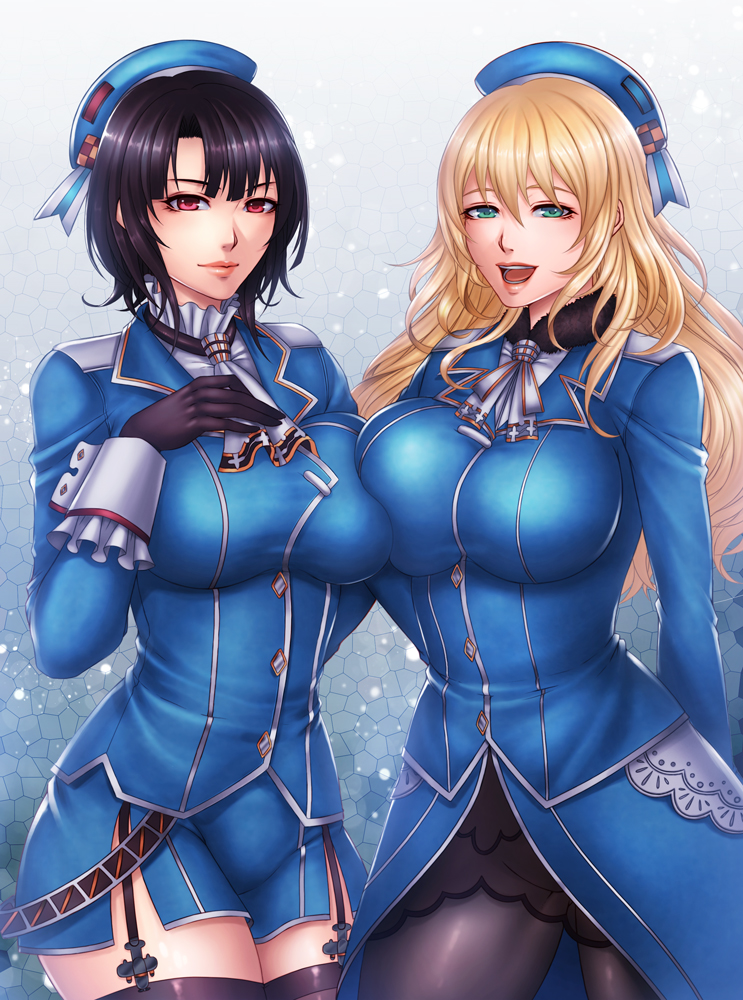 atago and takao (kantai collection) drawn by momoman_(pink_voltage)