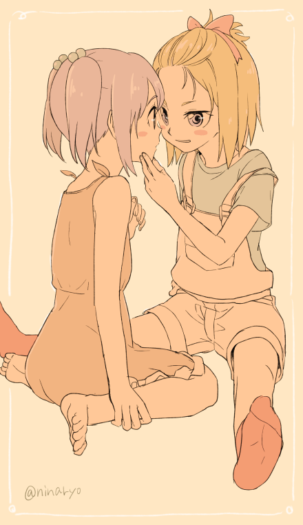kokomine cocona and yayaka (flip flappers) drawn by niina_ryou