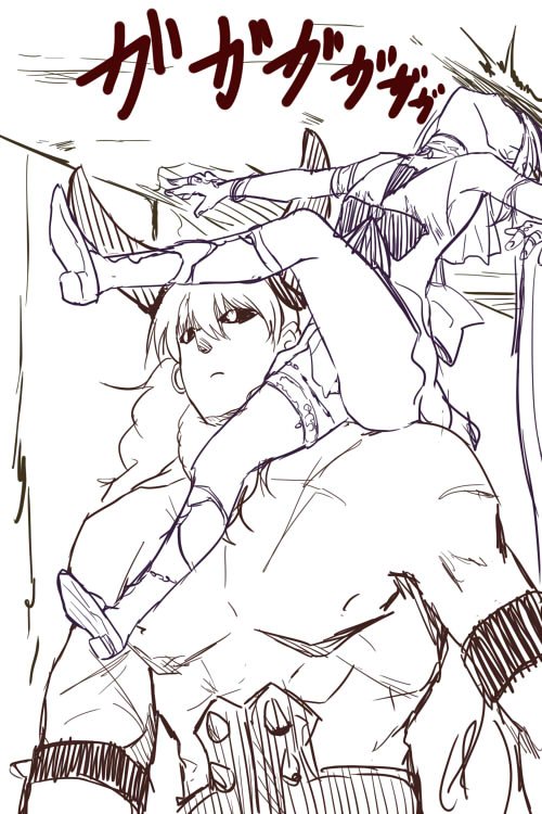euryale and asterios (fate and 1 more) drawn by hako_roku