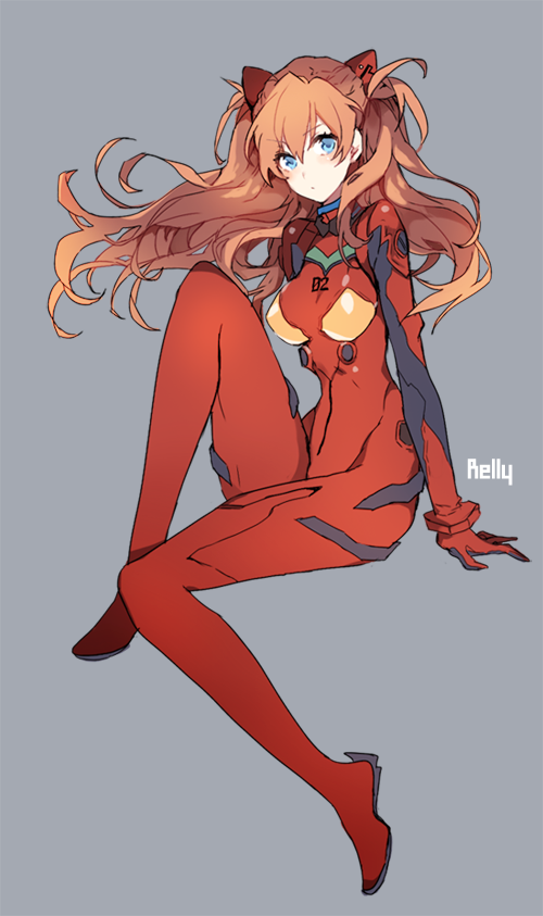 souryuu asuka langley (neon genesis evangelion) drawn by relly