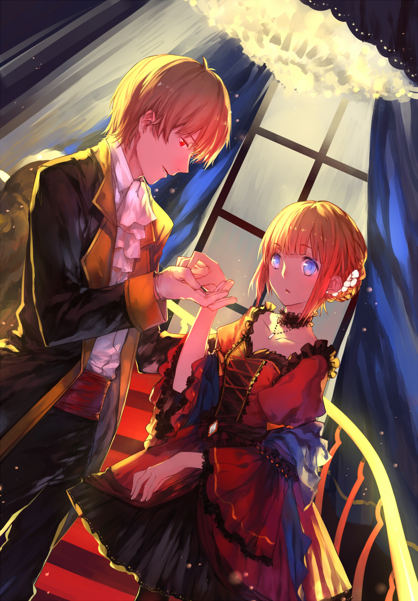kagura and okita sougo (gintama) drawn by w_w_w_wloveless
