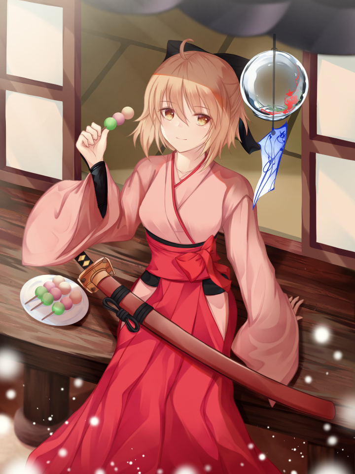 okita souji (fate and 1 more) drawn by gift_(artist)