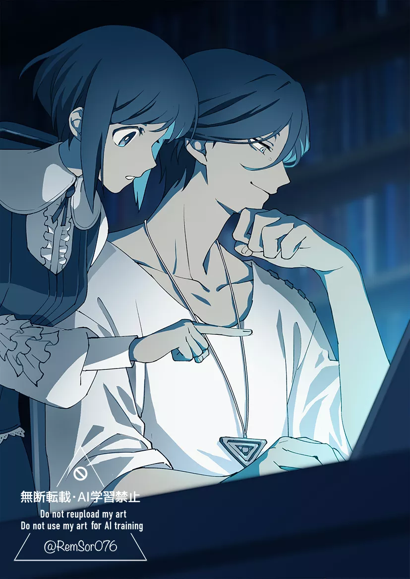 fukurai azami and meguriya ayumu (toshi densetsu kaitai center) drawn by remsor076