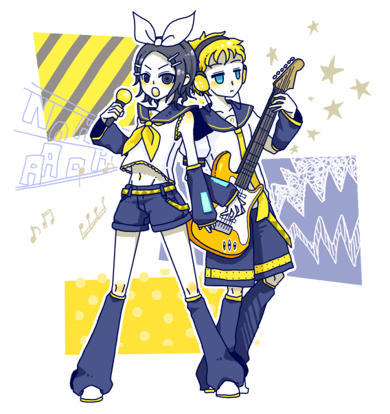 kagamine rin, kagamine len, gopher, and justin law (vocaloid and 1 more) drawn by 177