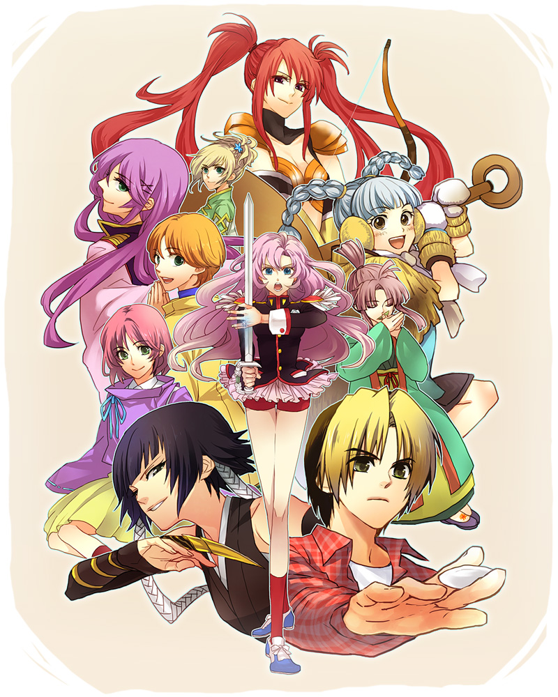 tenjou utena, sui-feng, shindou hikaru, kawakami tomoko, nanaly fletch, and 6 more (tales of and 12 more) drawn by shida_(3ki)