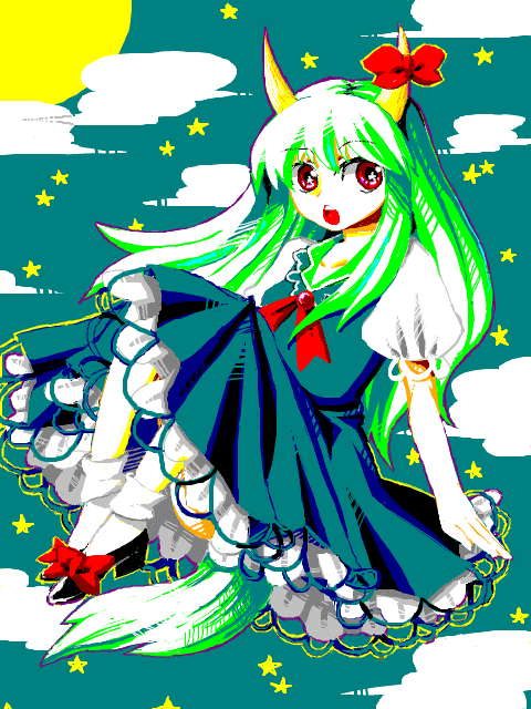 kamishirasawa keine and ex-keine (touhou) drawn by mot