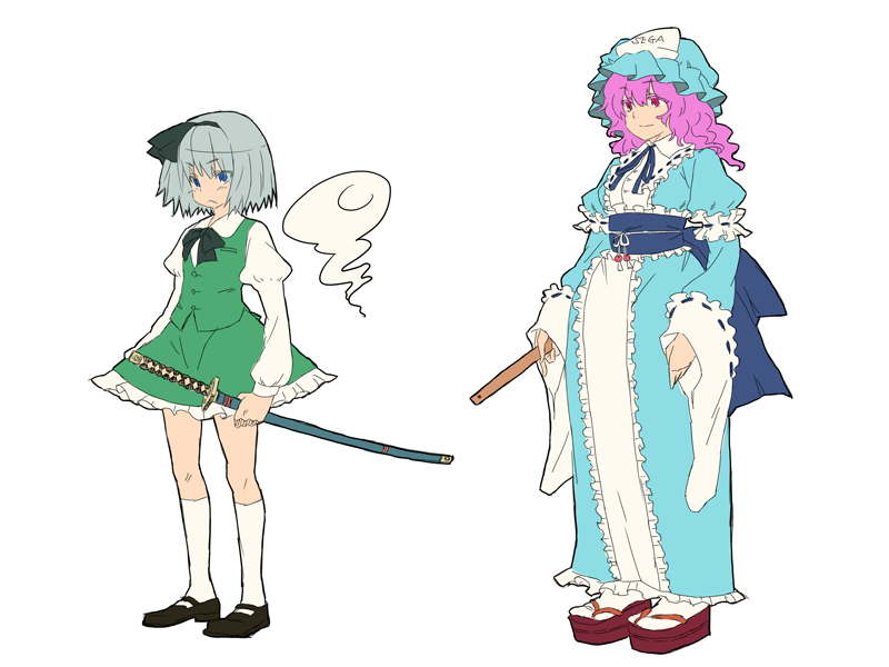 konpaku youmu and saigyouji yuyuko (touhou) drawn by matsutani